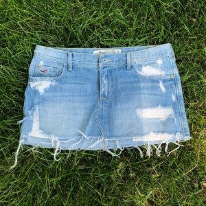 🌿Hollister low-waist super short jean skirt